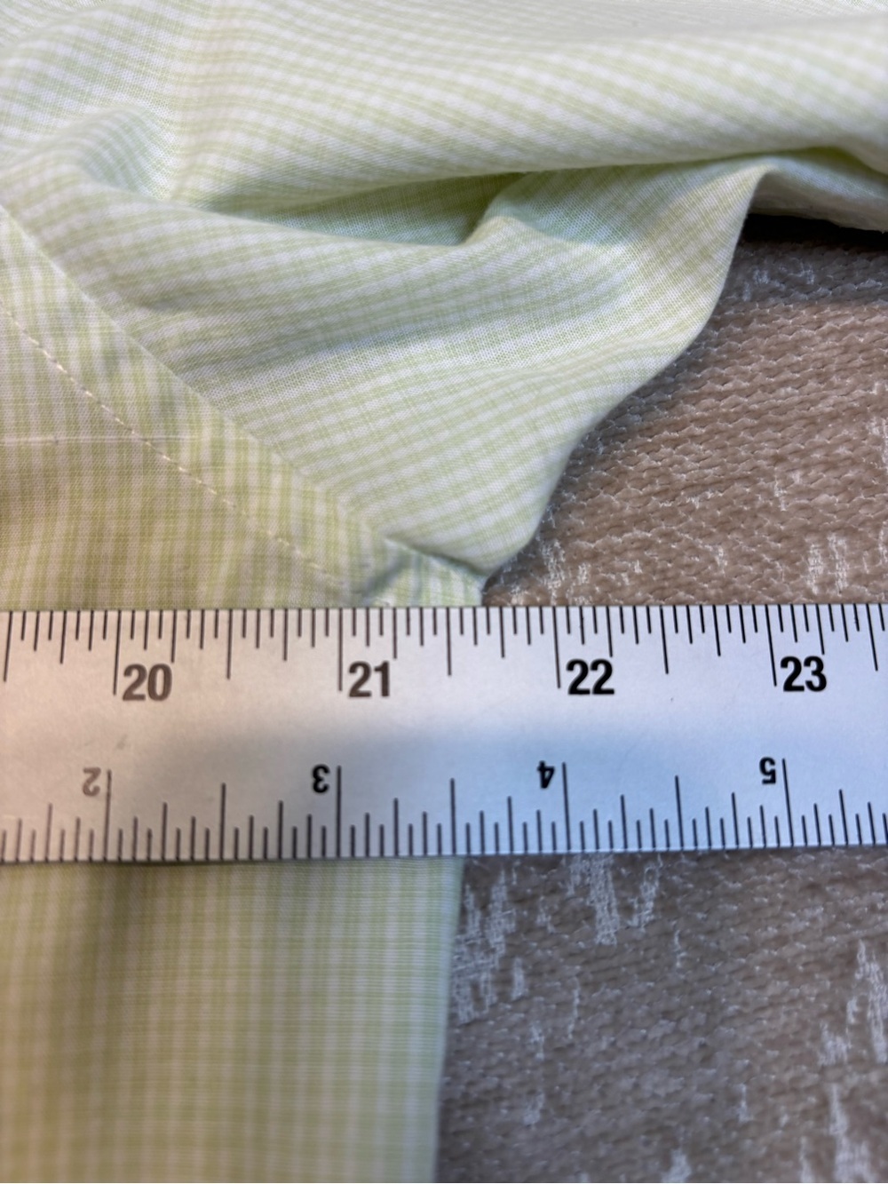 Izod Short Sleeve Button-Down Shirt in White and Blue Check - Picture 7 of 10